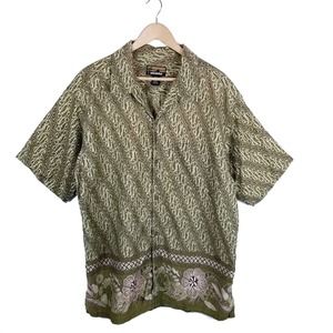 Patagonia Pataloha Men's Short Sleeve Button Up Hawaiian Shirt Green Size XL